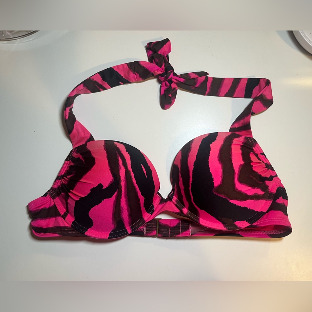 ⭐️Y2K⭐️ Victoria’s Secret Zebra Print Bombshell Add 2 Cup Bikini Top 34B